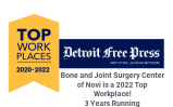 Detroit Free Press Top Work Places 3 years running